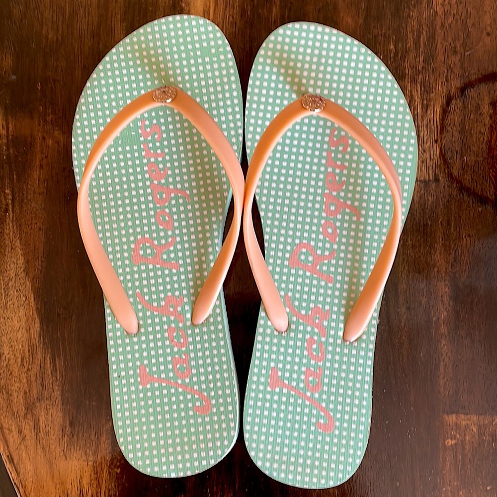 MARKDOWN: Jack Rogers flip flops, size 6.5